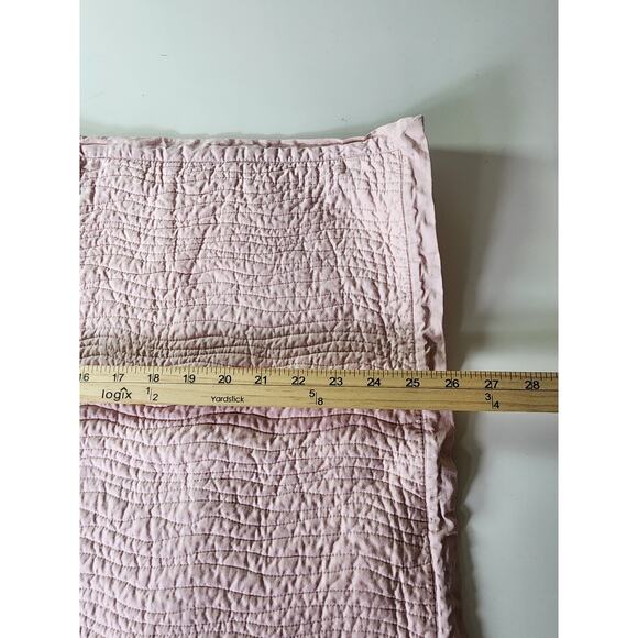STYLE & CO Light Pink Quilted Textured STANDARD Pillow Shams Set of 2 - Picture 8 of 9